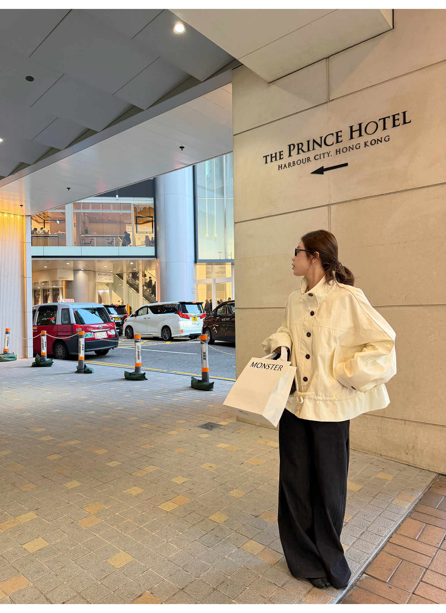 LelyMooch 立ち襟 ドロスト ミドル丈コート  LEM317