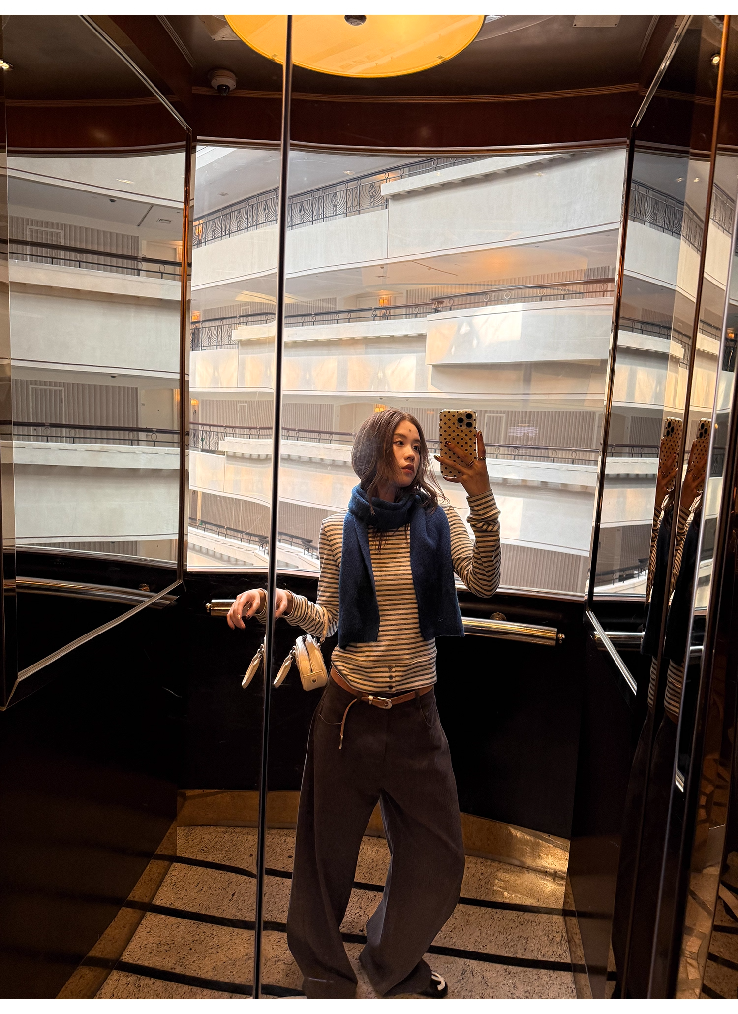 LelyMooch ダークグレーストライプパンツ  LEM244