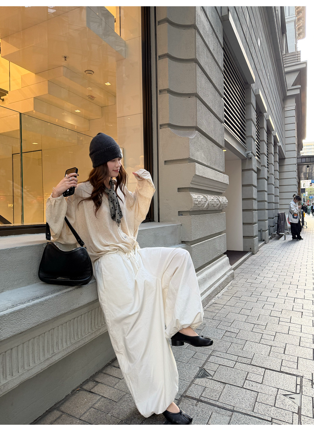 LelyMooch フリルウエスト バルーンワイドパンツ  LEM315