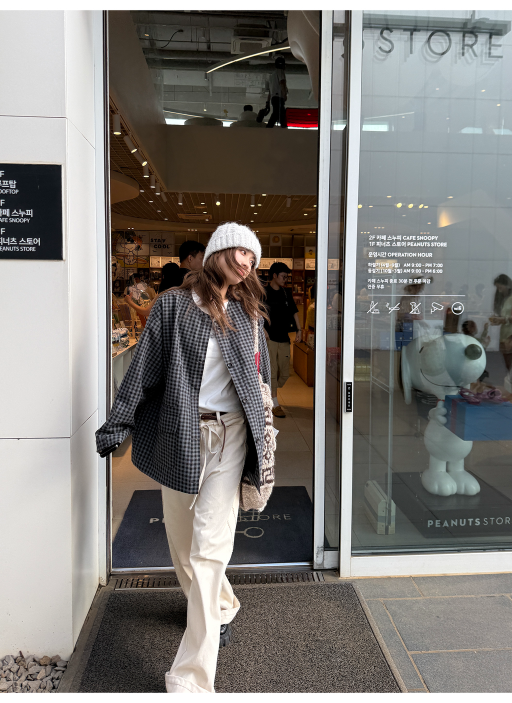 LelyMooch ブラックグレーチェックジャケット  LEM248