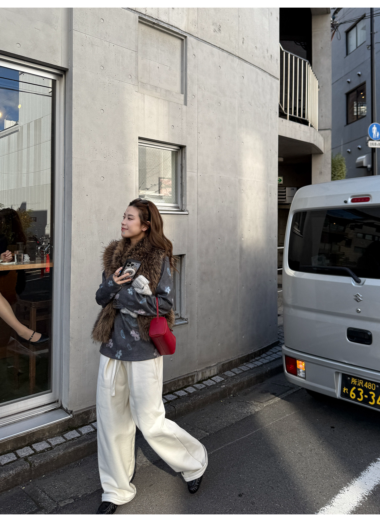 LelyMooch 裏起毛 タックイージーパンツ  LEM286