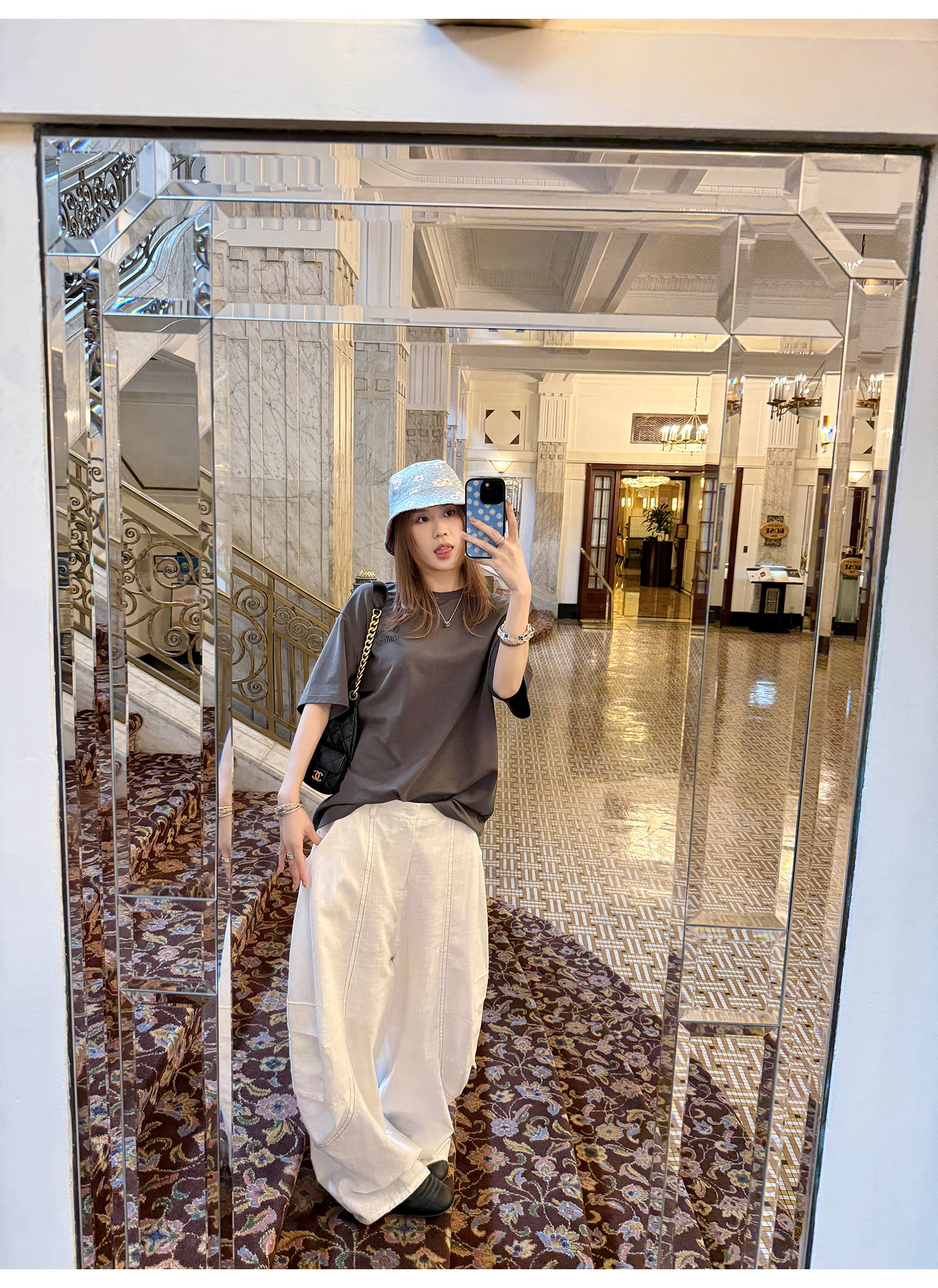 LelyMooch ストリート白ワイルドパンツ  LEM190