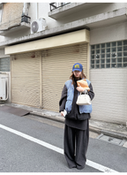 LelyMooch レイヤード風 ワイドパンツ  LEM283