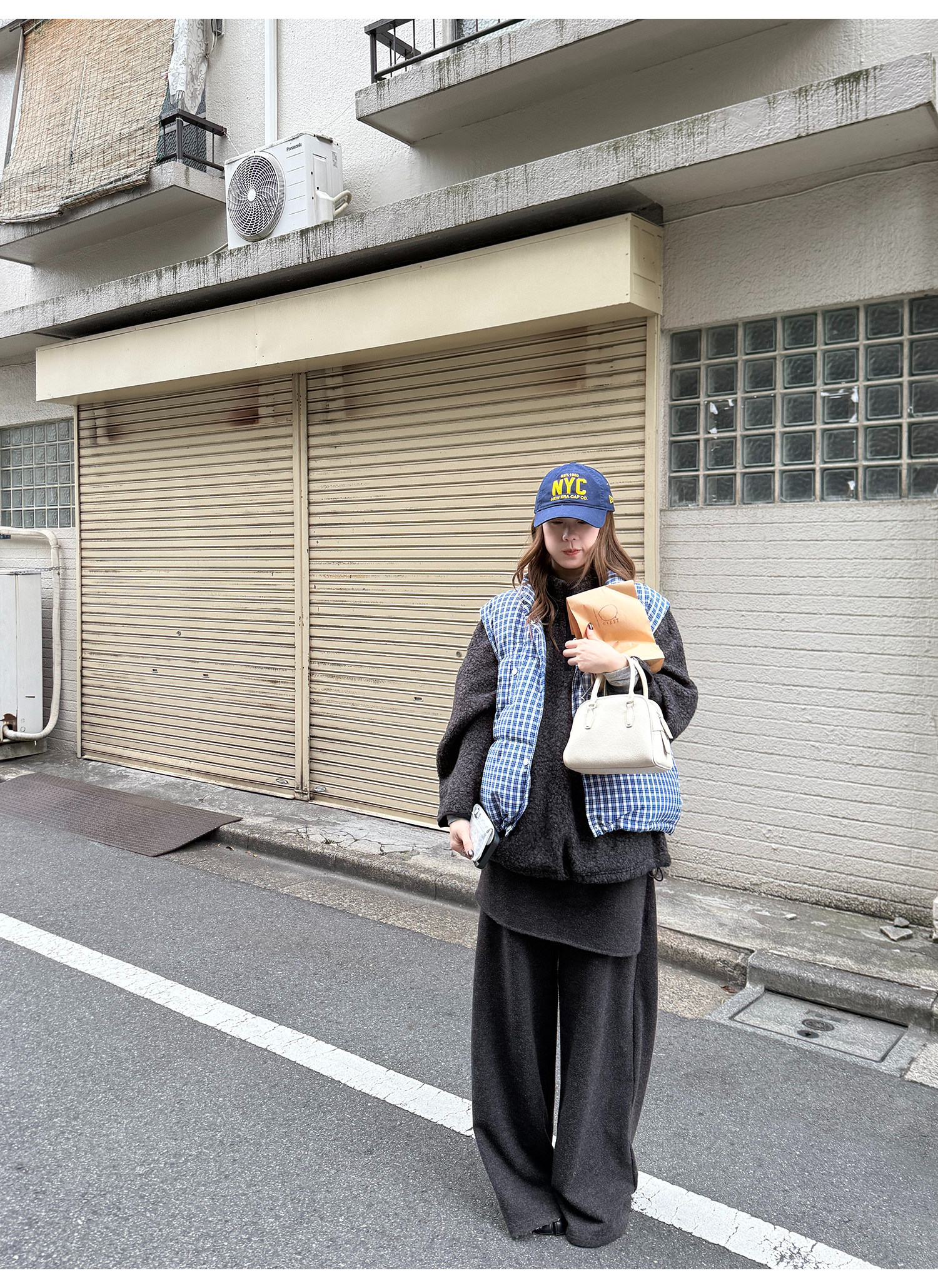 LelyMooch レイヤード風 ワイドパンツ  LEM283