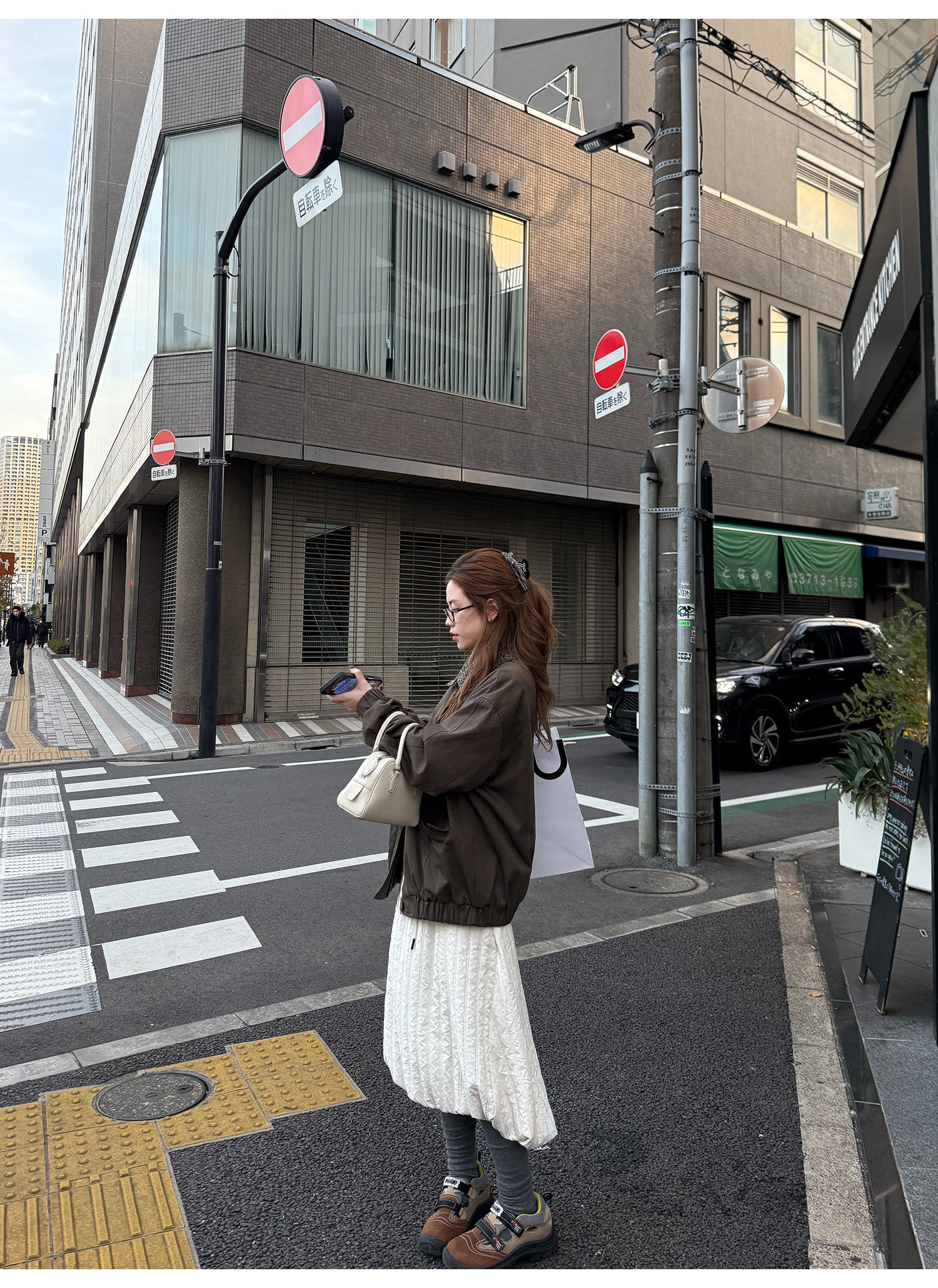 LelyMooch ドロスト ロングスカート シワ感素材 前後差  LEM288