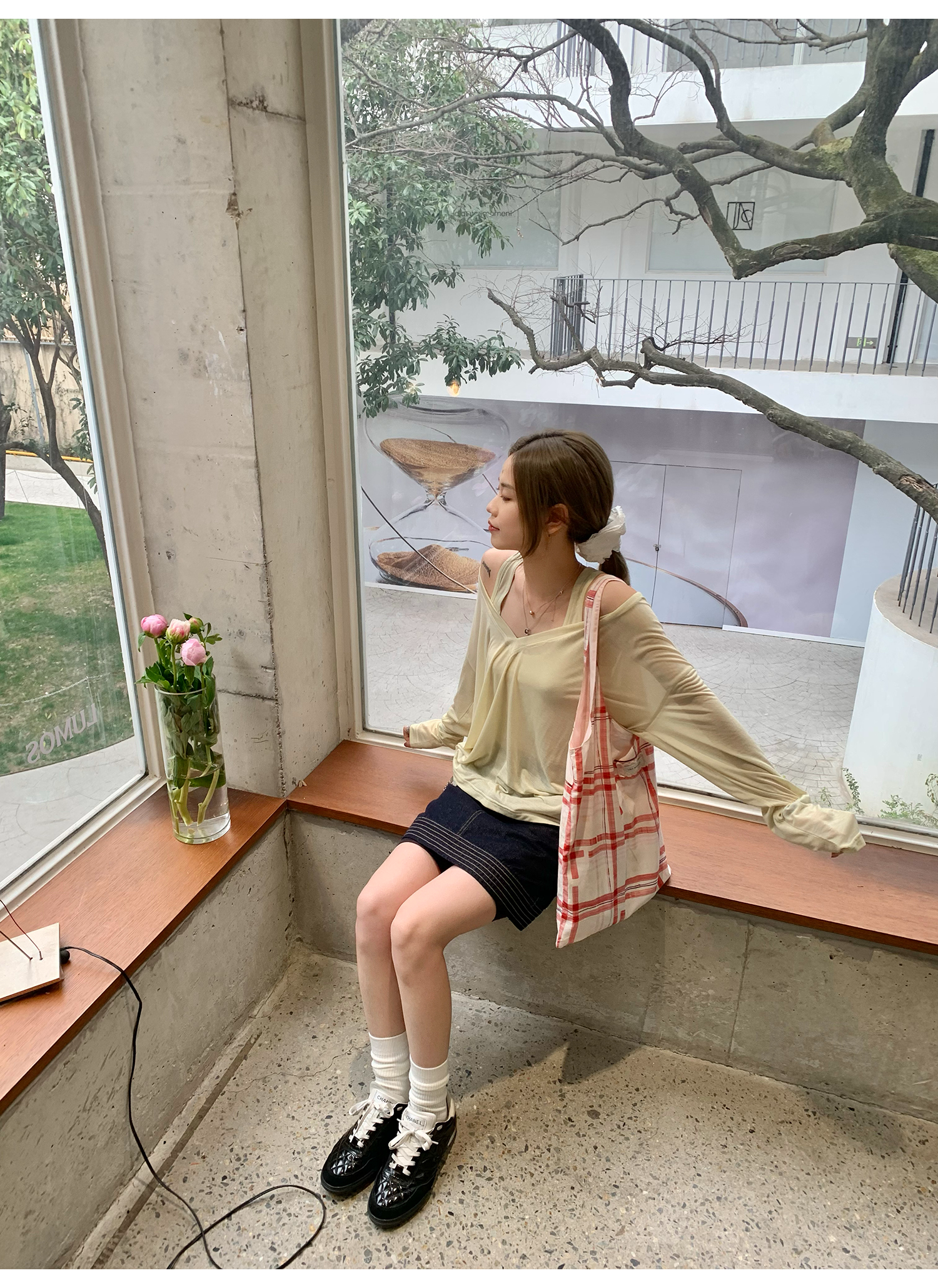 LelyMooch 　デニムスカート‌  インディゴ　LEM129