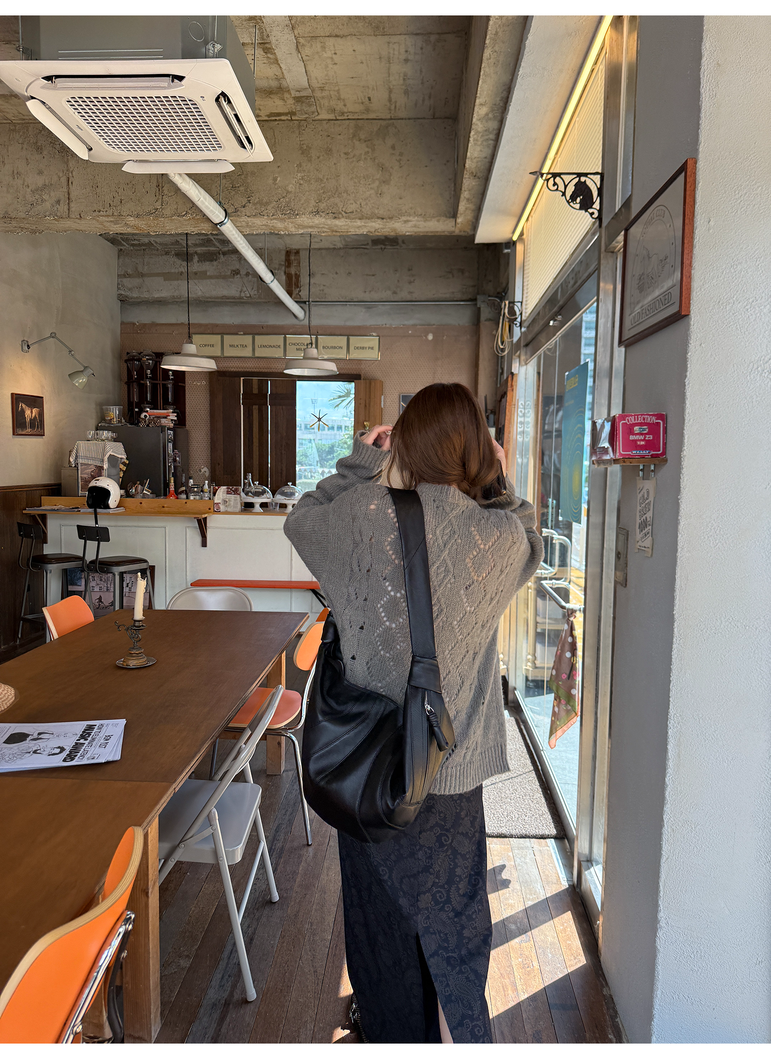 LelyMooch 小花刺しゅうウールジップカーディガン  LEM230