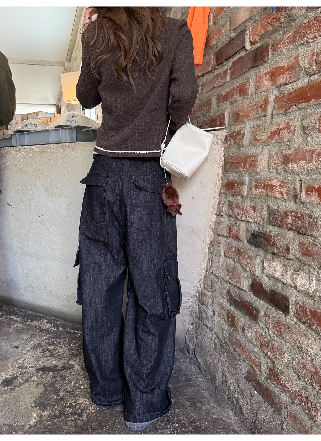 LelyMooch セルビッジ黒デニムパンツ　LEM257