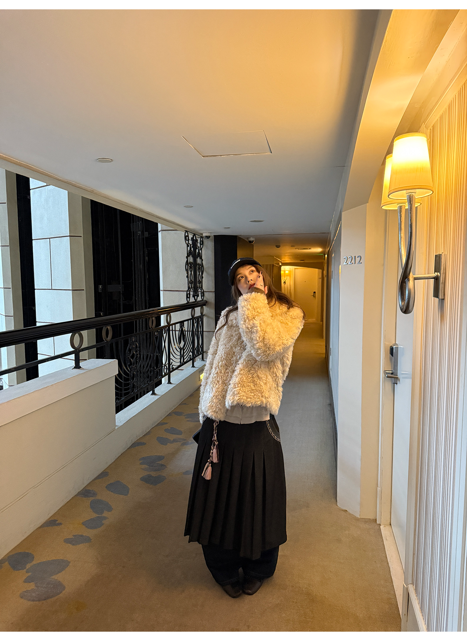 LelyMooch 黒プリーツスカート・ゴムウエスト  LEM277