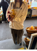 LelyMooch レトロ ロゴプリント ラウンドネック スウェット  LEM409