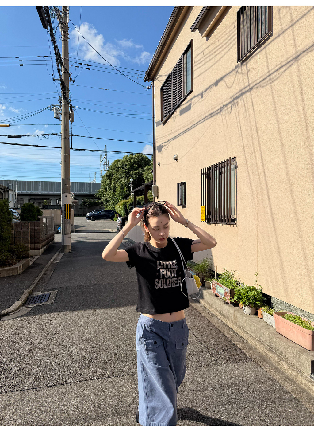 LelyMooch スレートブルー カーゴハーフパンツ  LEM382