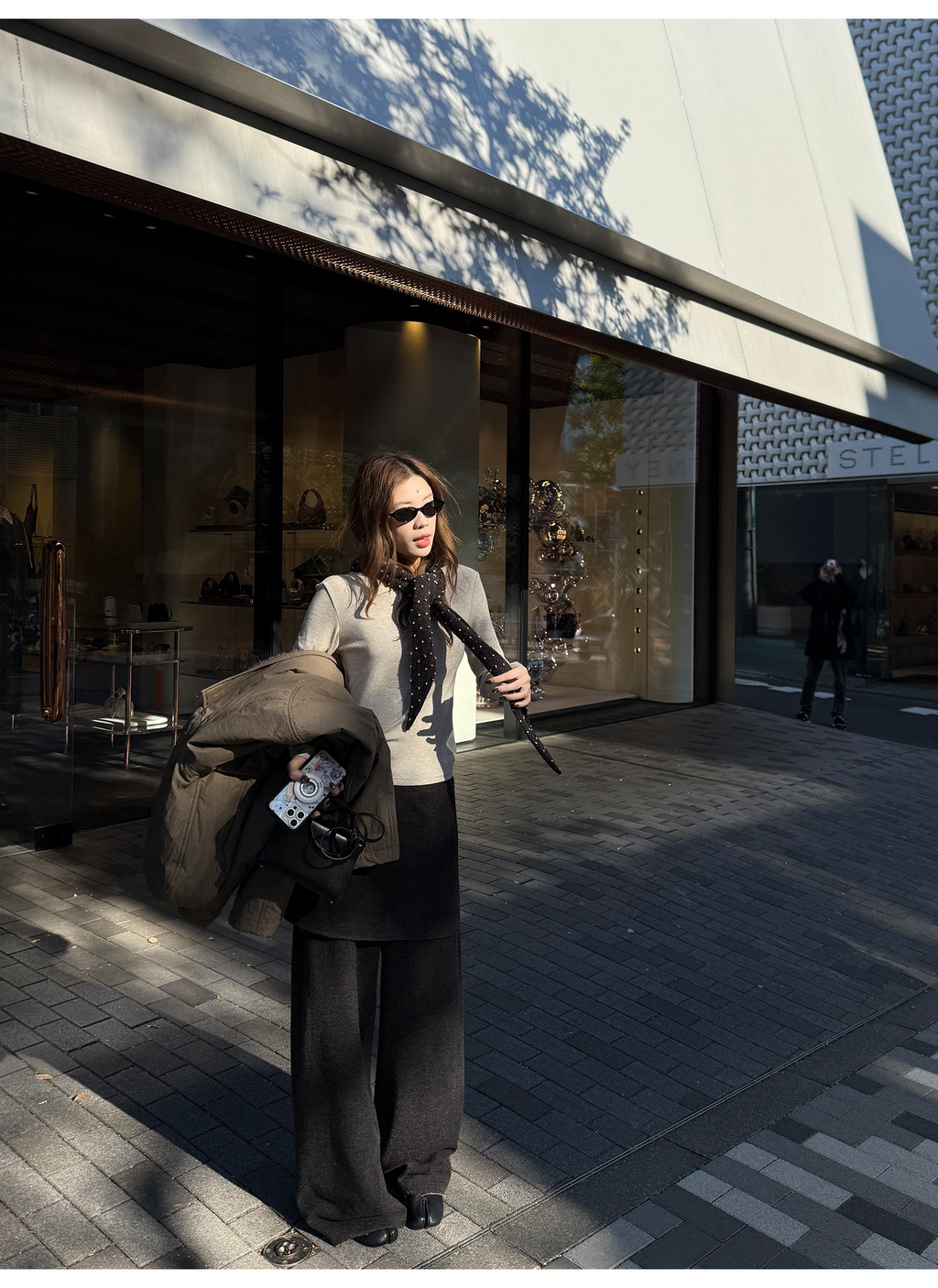 LelyMooch リブ調 ウール風 ヘンリーネックトップス  LEM290