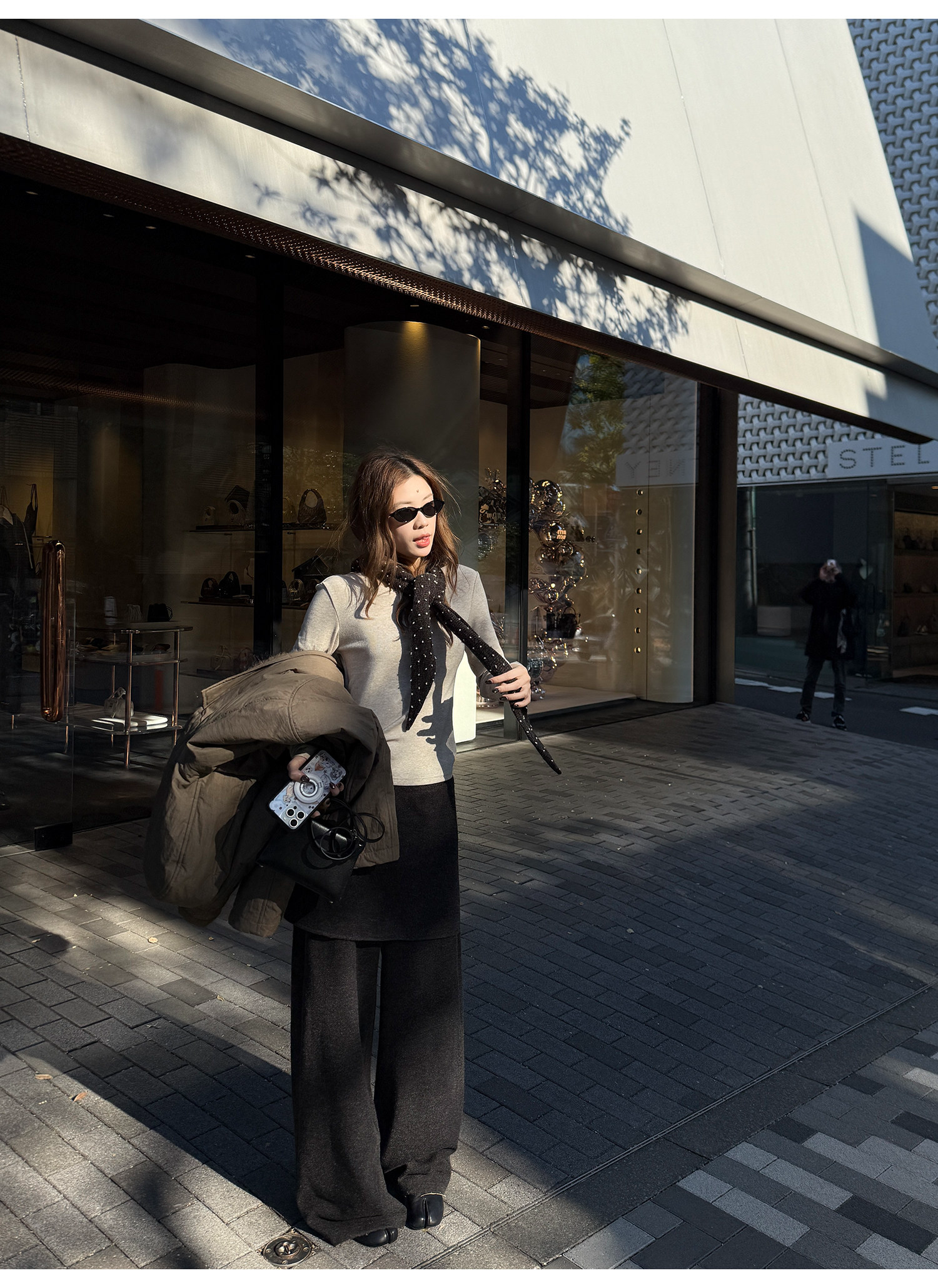 LelyMooch リブ調 ウール風 ヘンリーネックトップス  LEM290