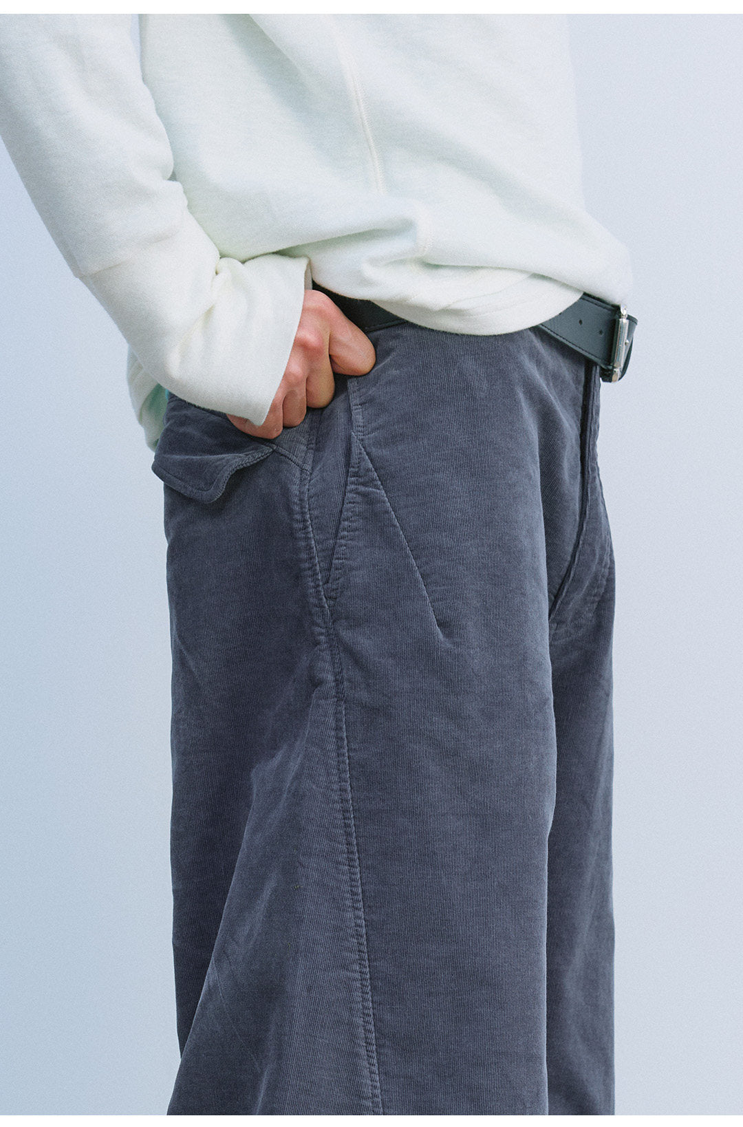 プレミアムコーデュロイ カーブパンツ  LOM109
