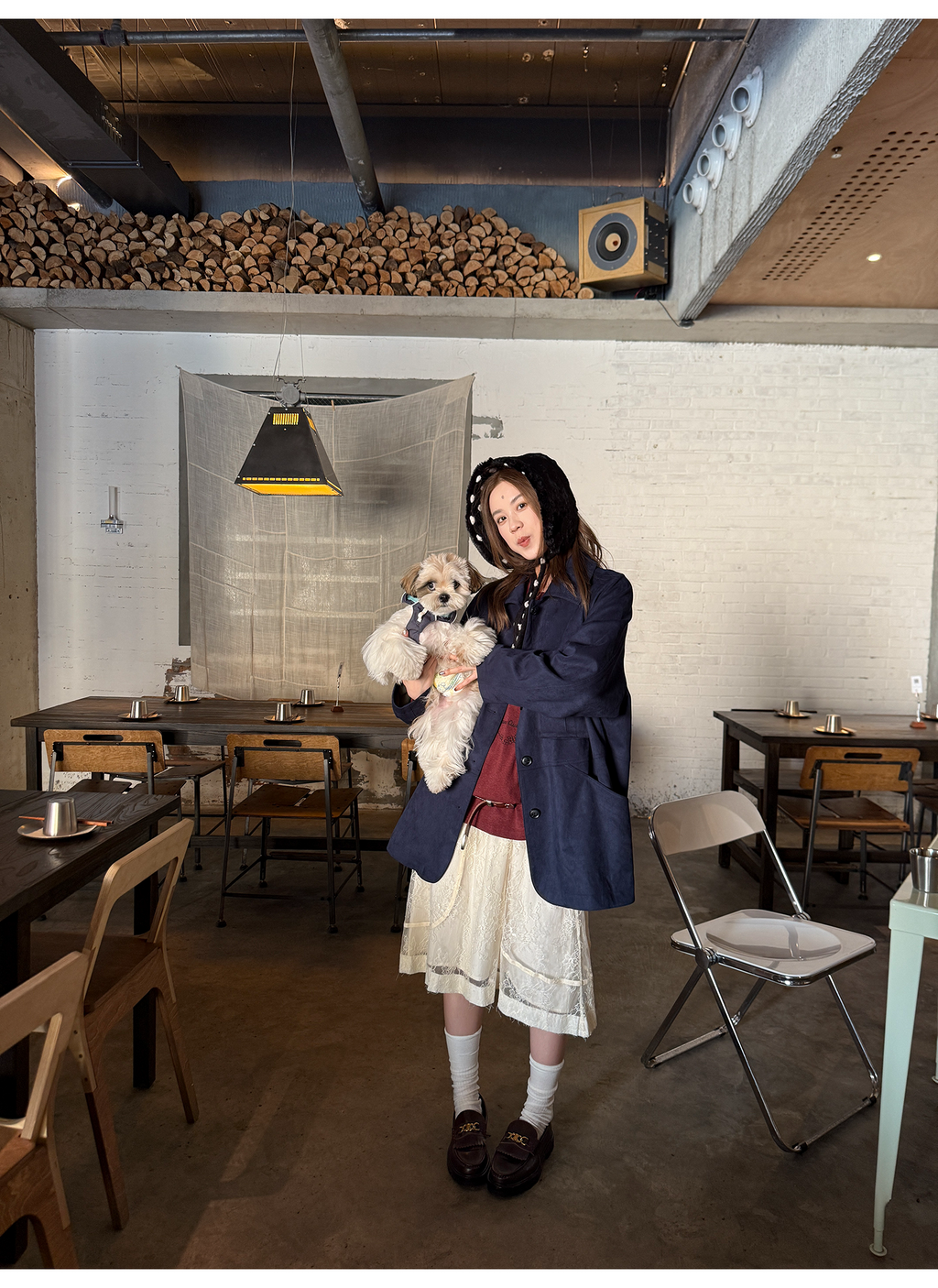 LelyMooch あったかフリース×スエードジャケット  LEM238