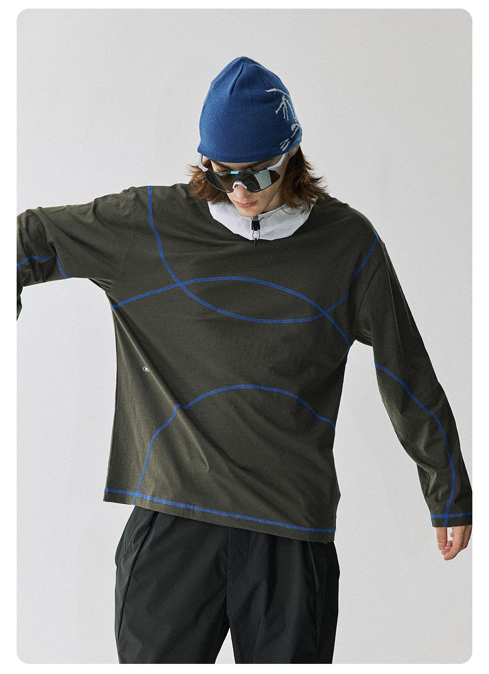 スラブコットンTシャツ  LOM077