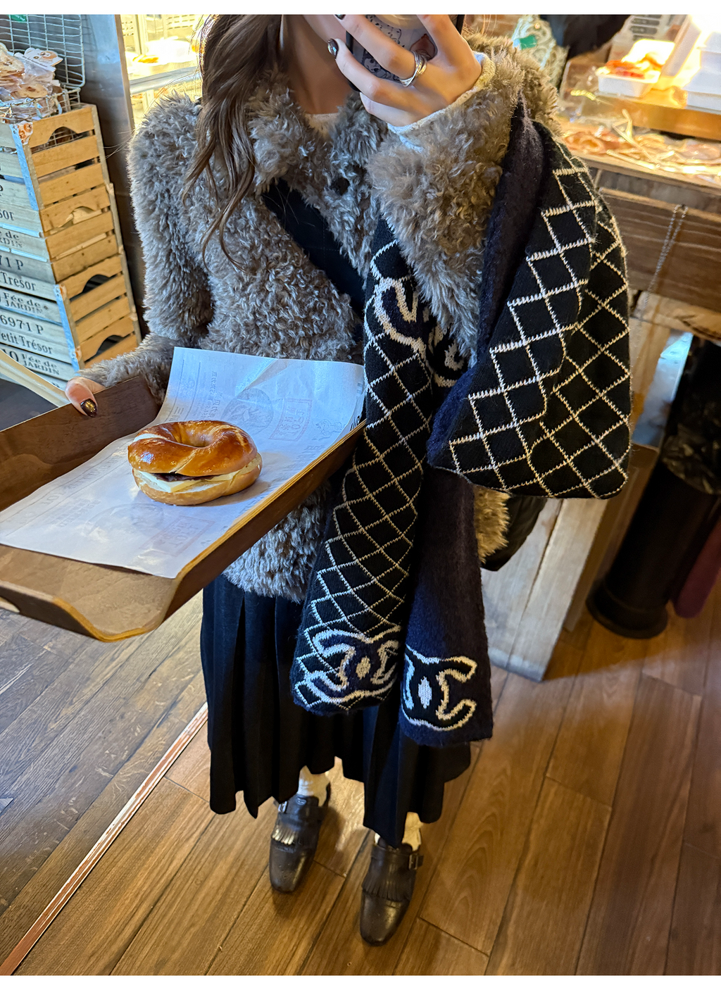 LelyMooch もこもこボアフードコート  LEM269