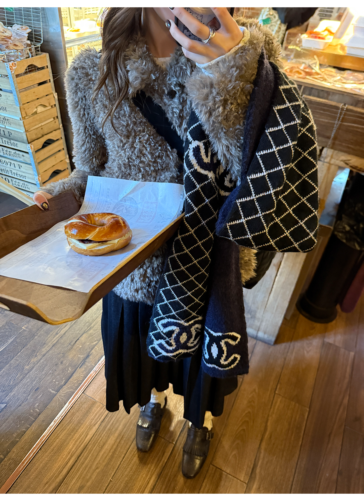 LelyMooch もこもこボアフードコート  LEM269