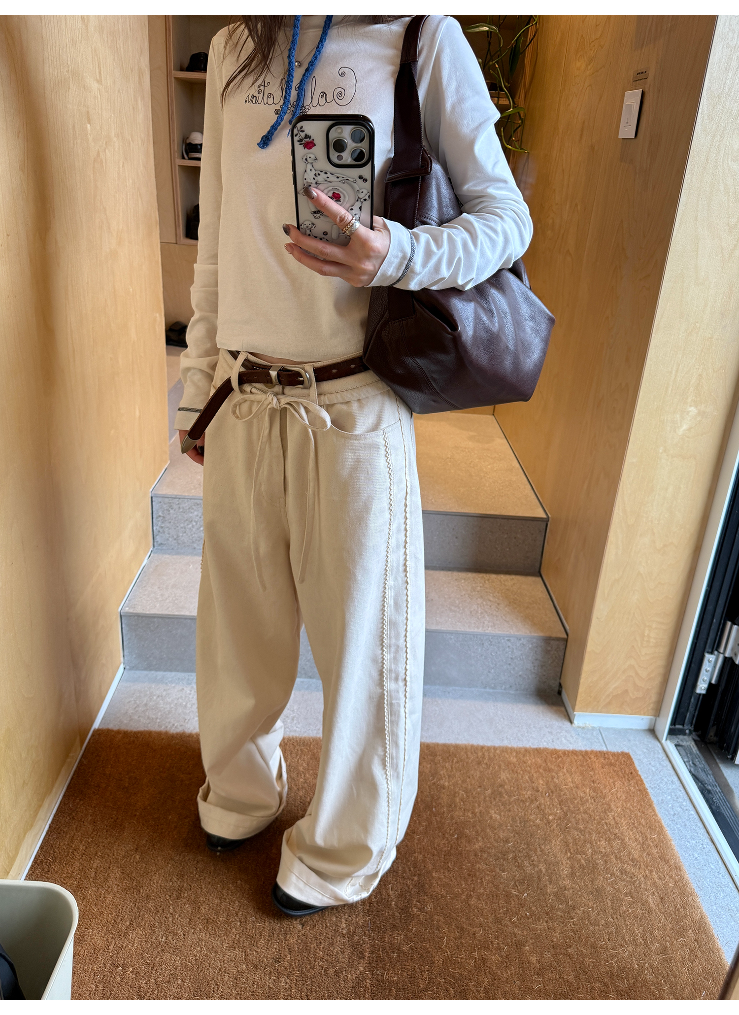 LelyMooch ウエストコードワイドパンツ  LEM229