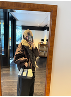 LelyMooch 光沢バイカラーブルゾン｜ボア切替×トグルボタン  LEM280