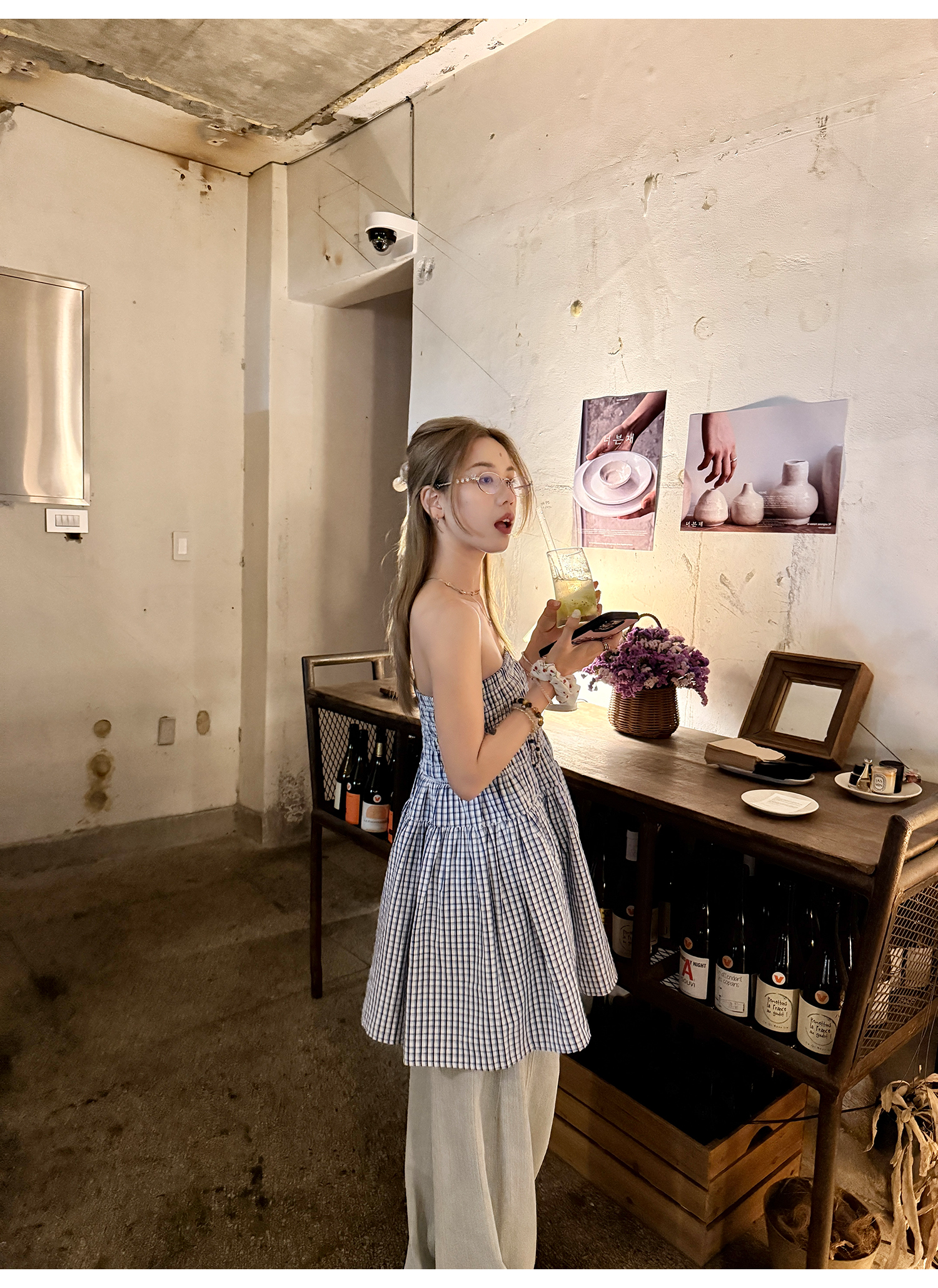 LelyMooch 2WAYギンガム スカート／チューブトップ  LEM176