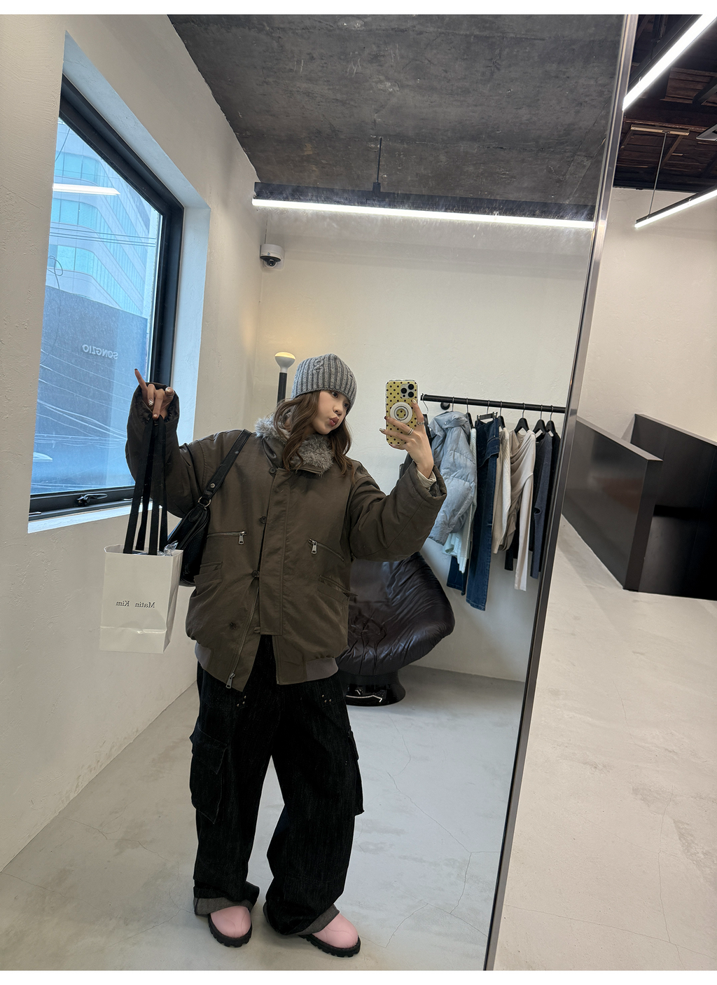 LelyMooch エコファーライナー付きモッズコート　LEM259