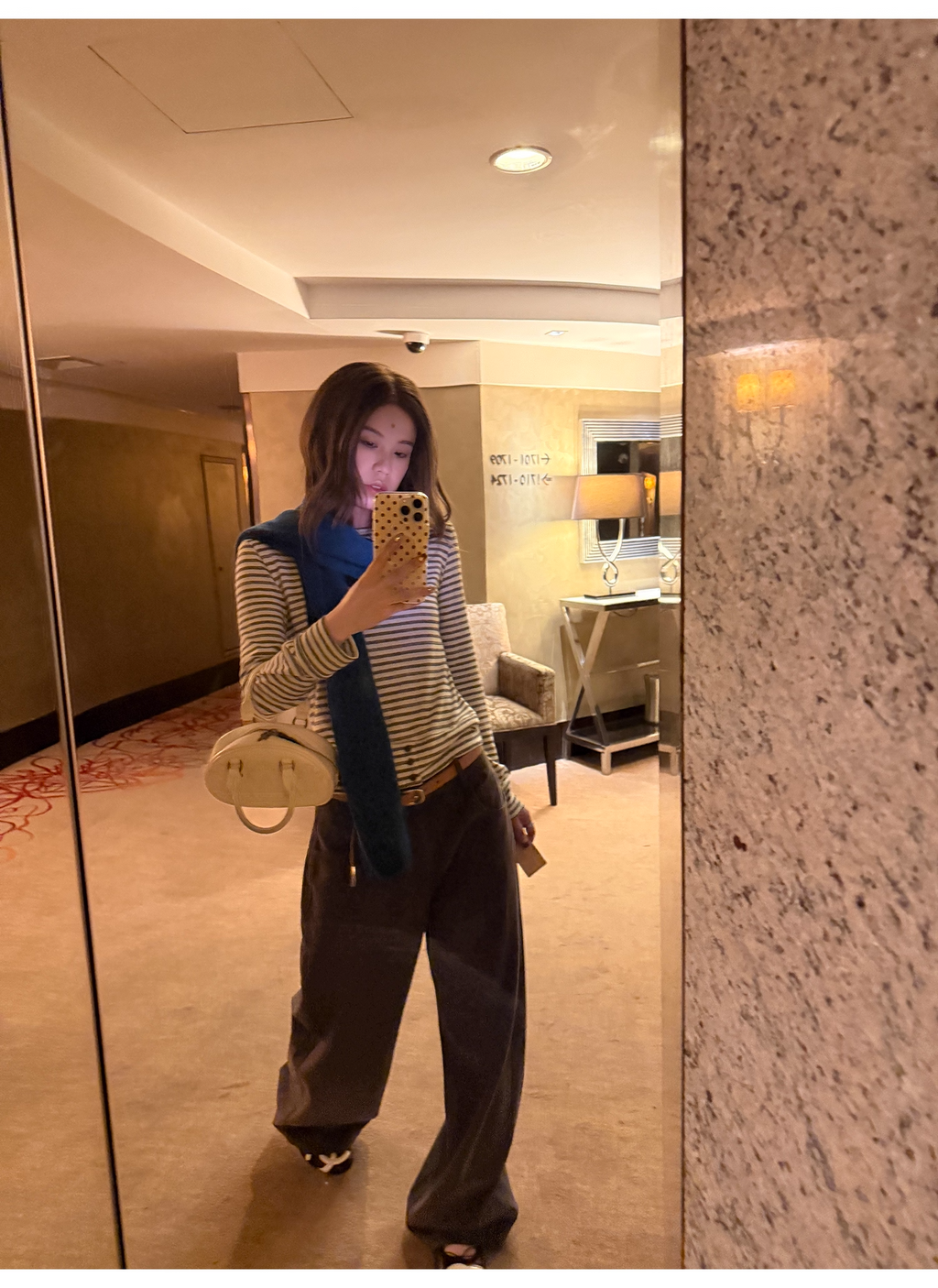 LelyMooch ダークグレーストライプパンツ  LEM244