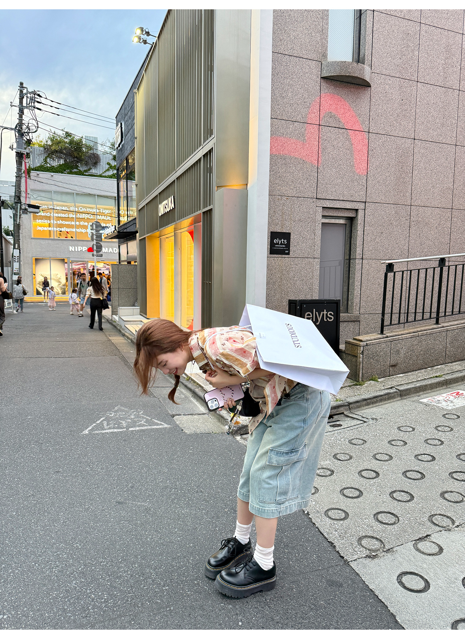 LelyMooch ハート×クローバー柄シャツ  LEM185