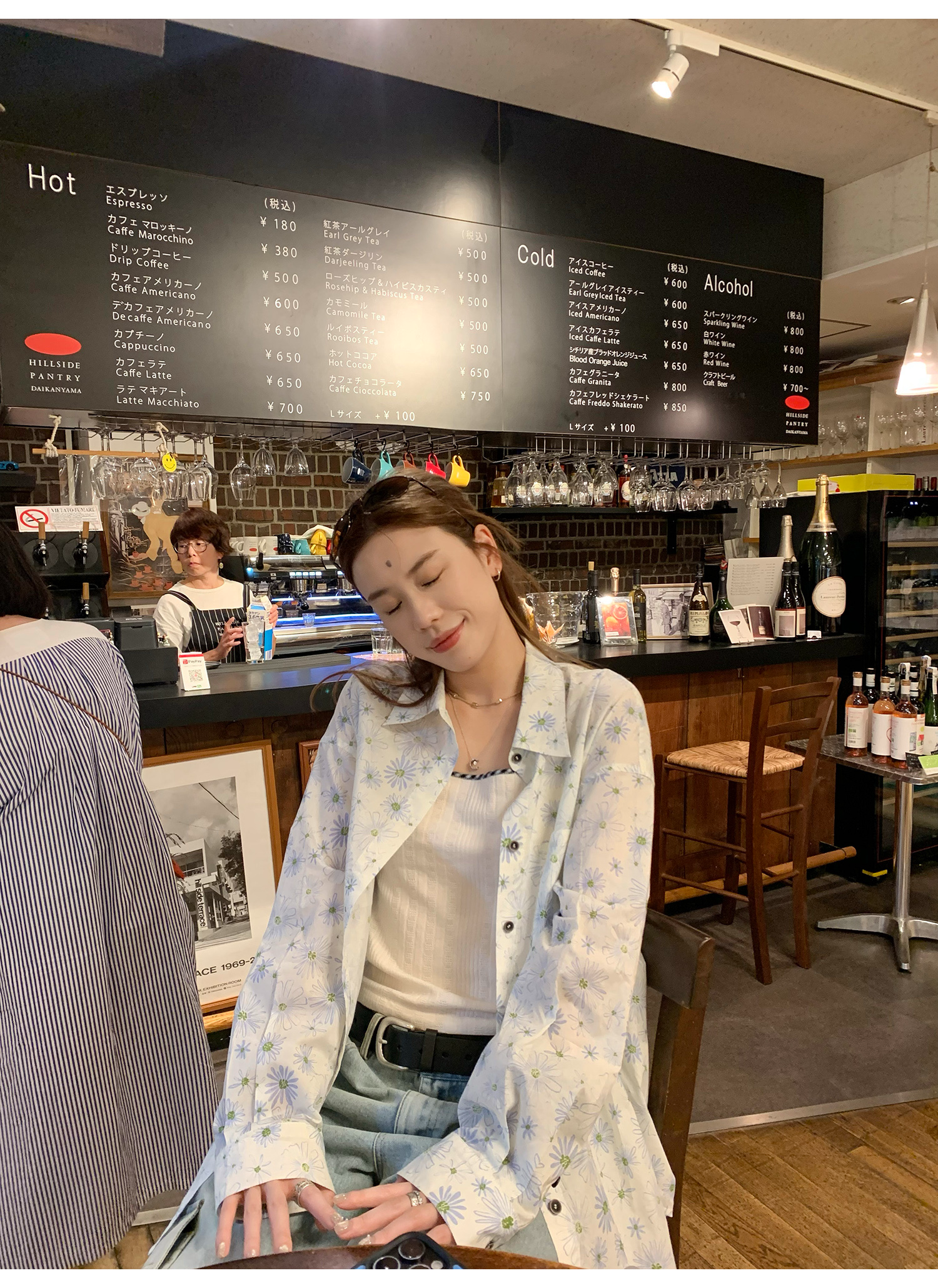 LelyMooch夏の透け感シャツ｜小花柄・UV対策  LEM187