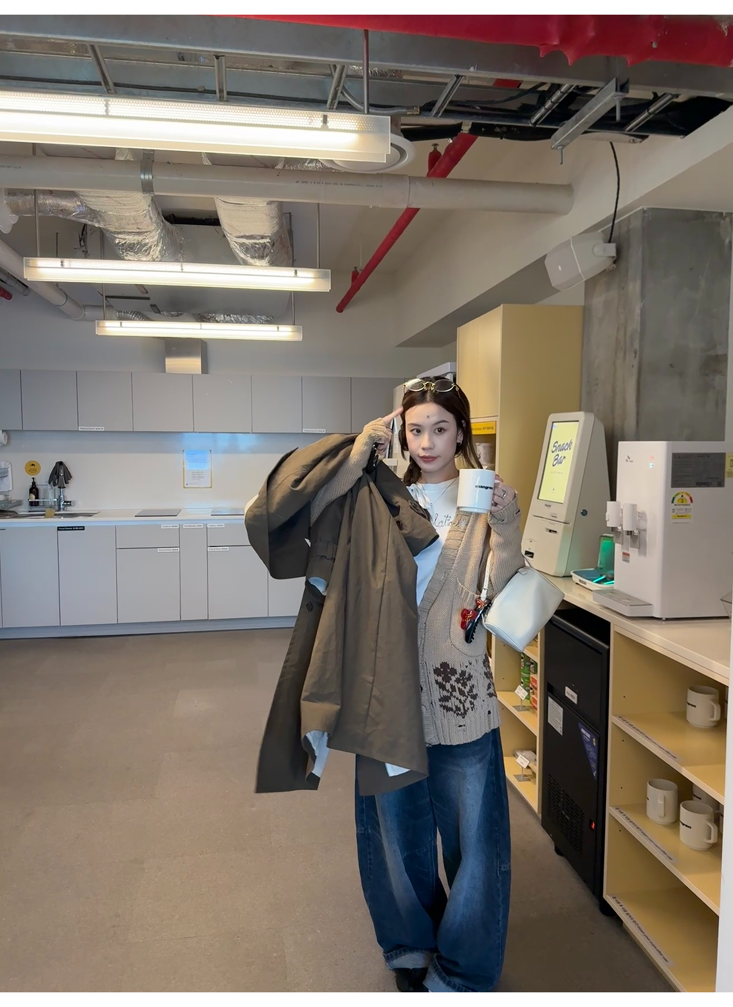 LelyMooch ヴィンテージ風 猫爪ワイドパンツ  LEM225