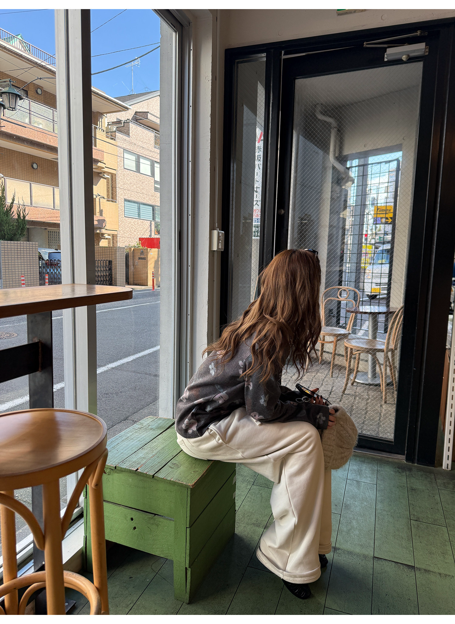 LelyMooch 裏起毛 タックイージーパンツ  LEM286