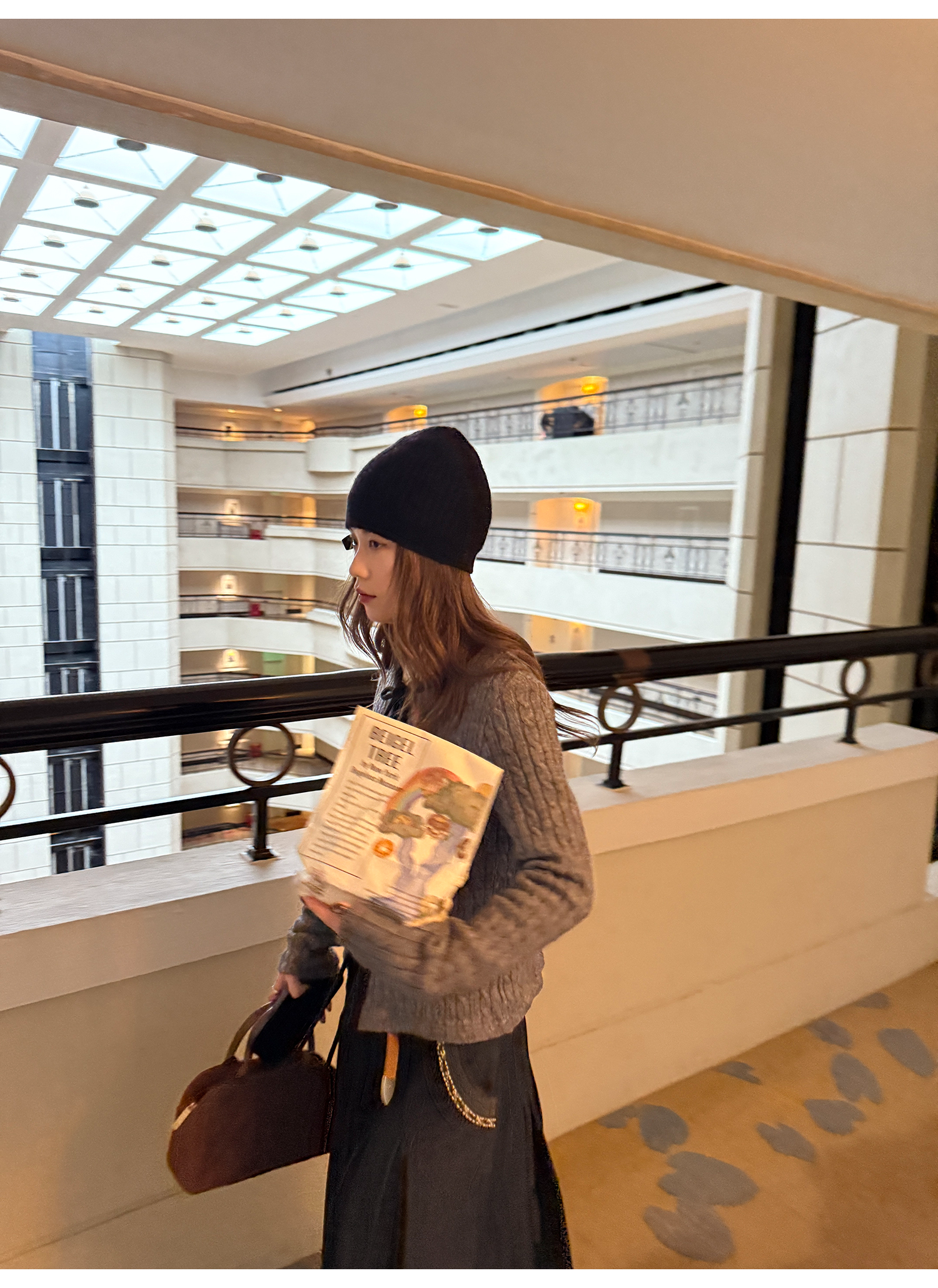 LelyMooch ケーブル調 × 配色リボン ニットトップス LEM276