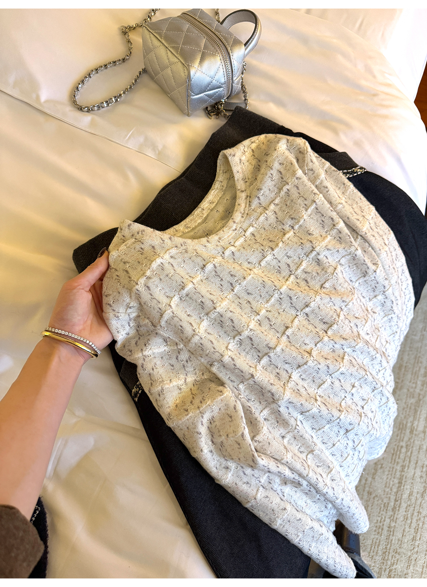 LelyMooch レースタッチ クルーネックトップス  LEM272