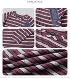 Striped Half-Zip Long Sleeve LOM104