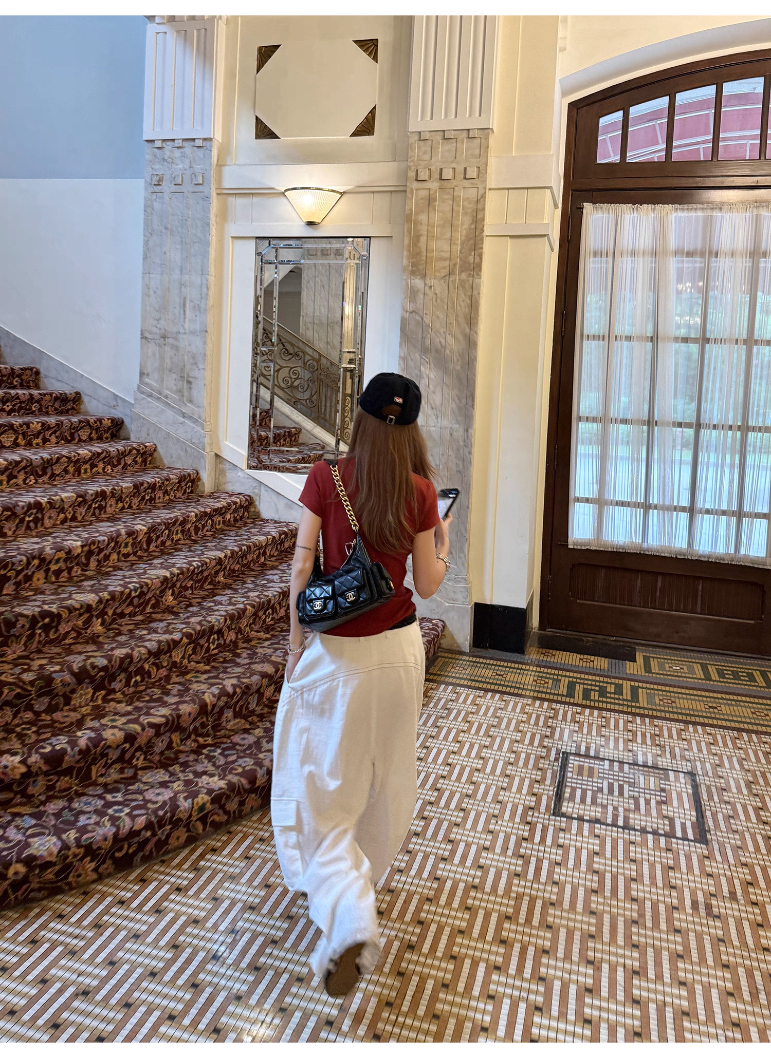 LelyMooch ストリート白ワイルドパンツ  LEM190