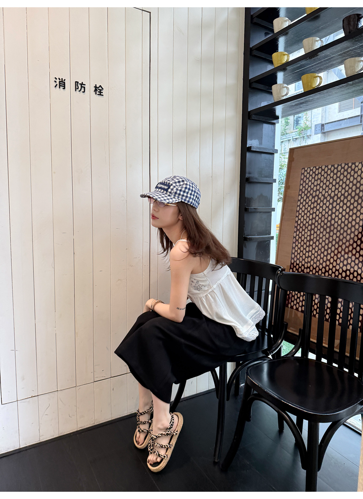 LelyMooch 刺繍入りテンセルキャミ  LEM206