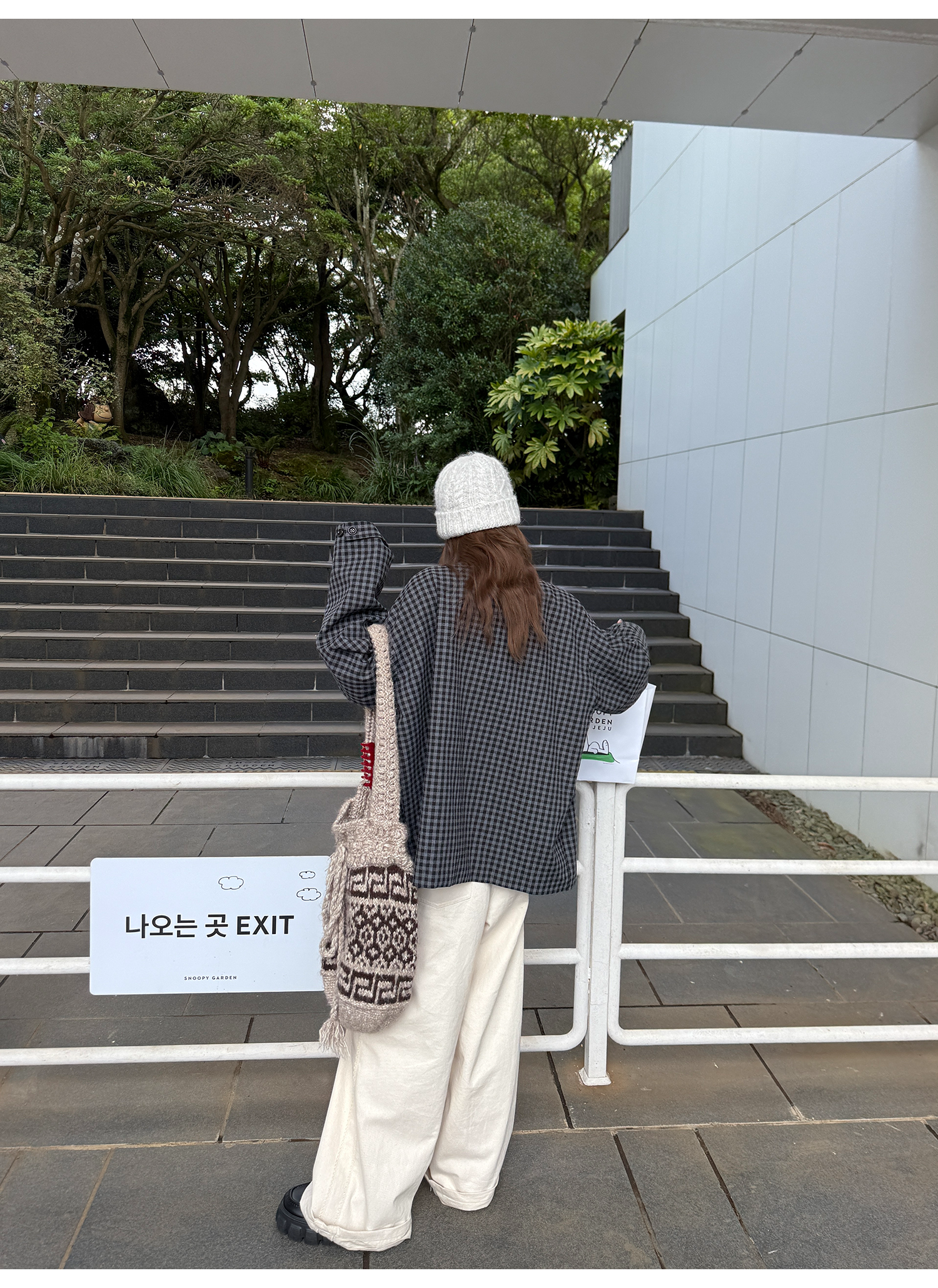 LelyMooch ブラックグレーチェックジャケット  LEM248