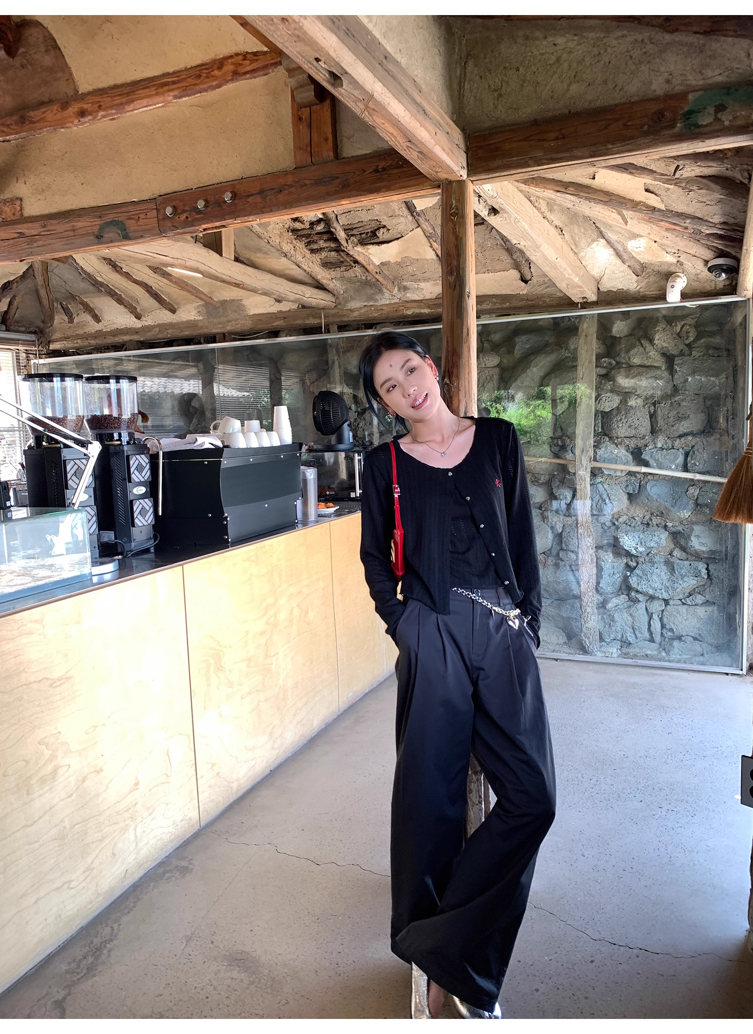 LelyMooch  ウォッシュコットン ワイドパンツ  LEM068