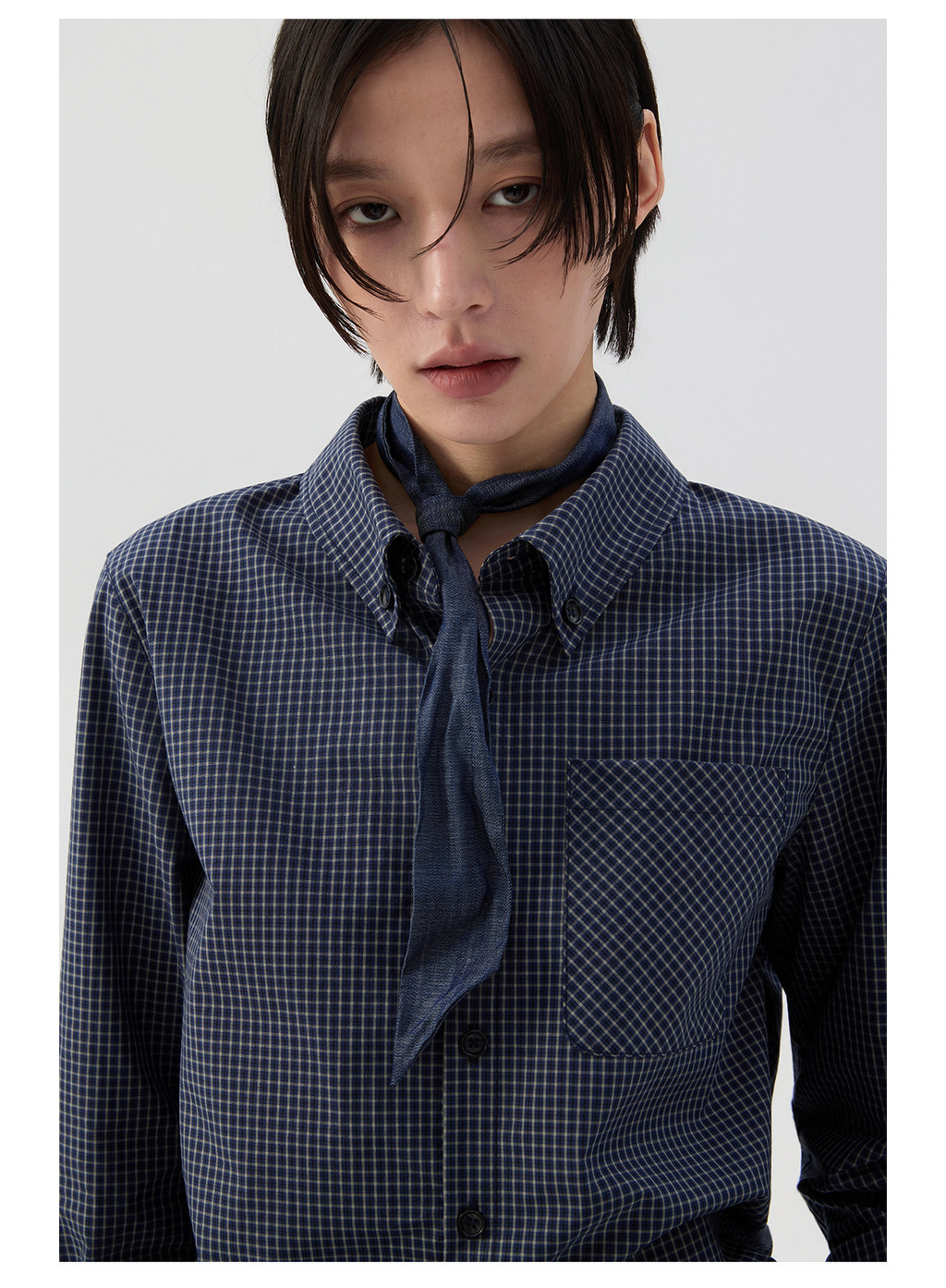 細格子 レギュラーシャツ  LOM044