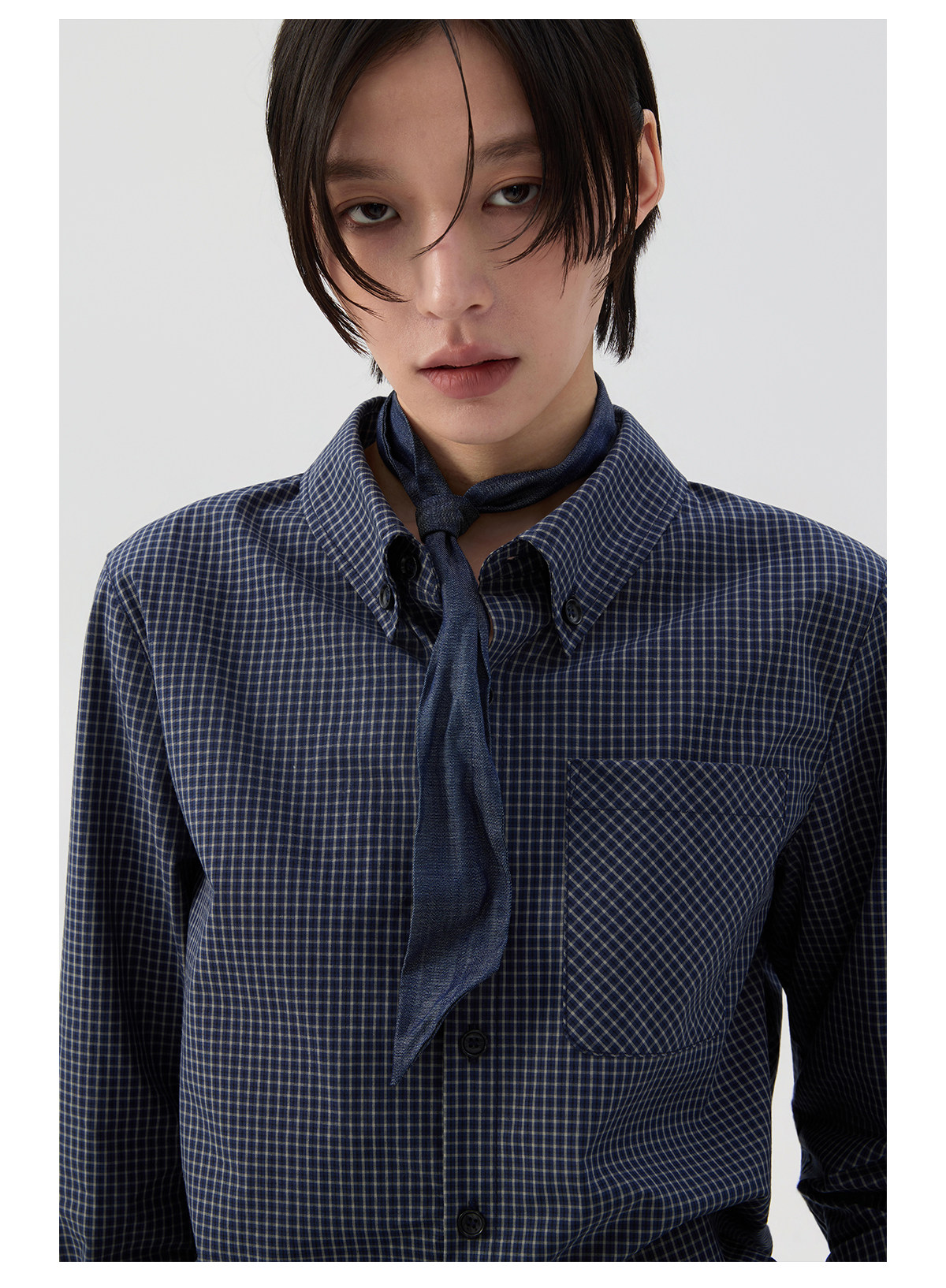 細格子 レギュラーシャツ  LOM044
