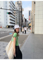 LelyMooch パームツリークロップドTシャツ  LEM376