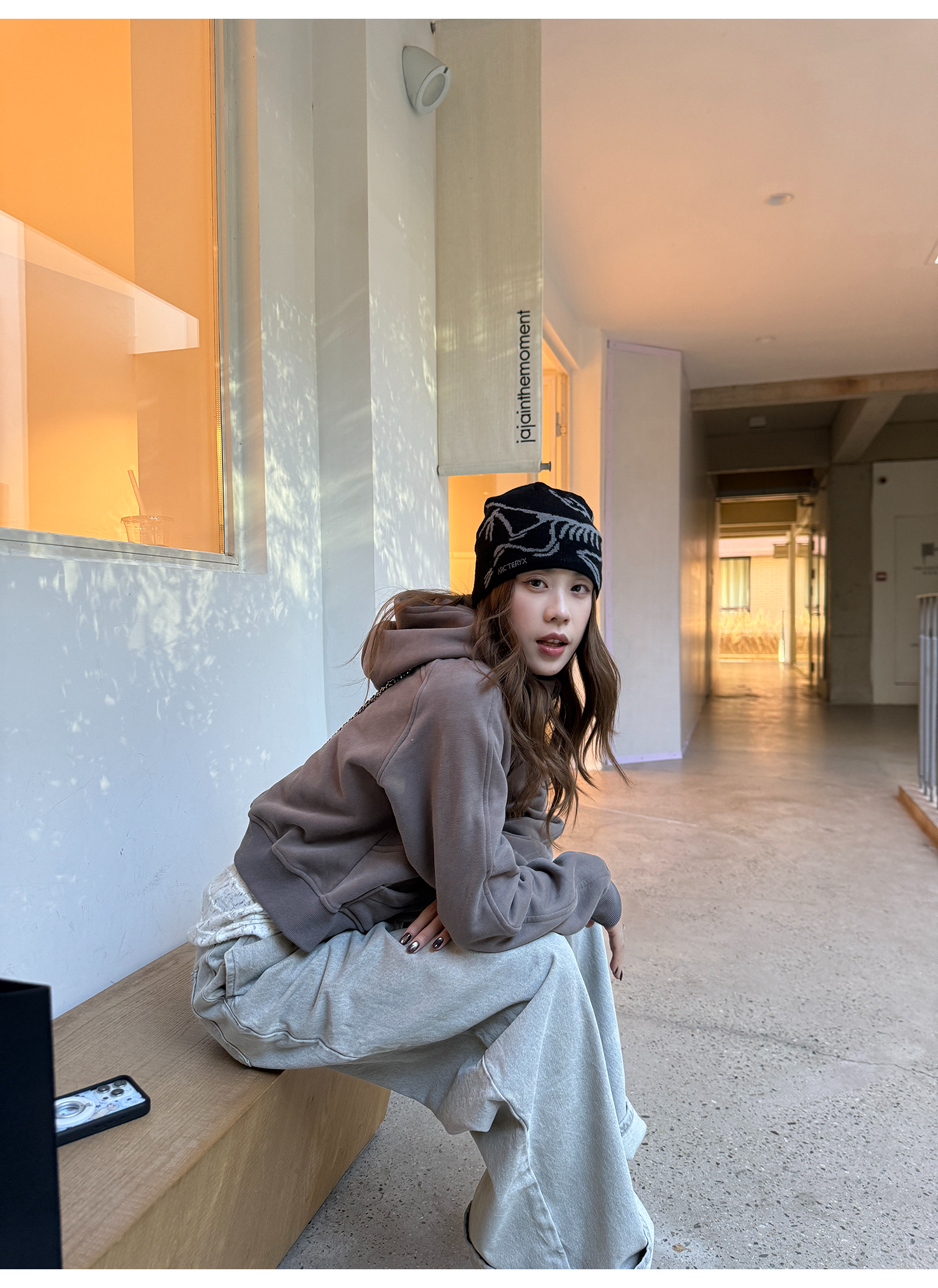 LelyMooch 裏起毛ジップアップフーディー　LEM275