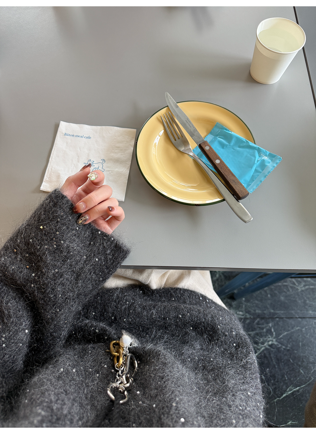 LelyMooch スパンコール入りカシミヤ混ニット  LEM267