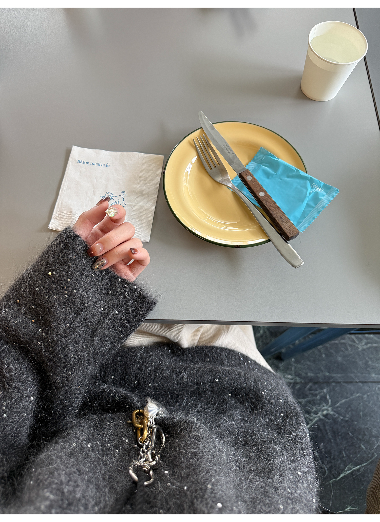 LelyMooch スパンコール入りカシミヤ混ニット  LEM267