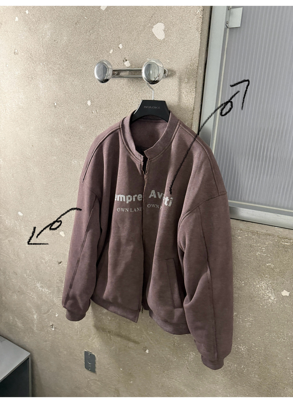 LelyMooch ジップスウェット アメリカンヴィンテージ風  LEM264