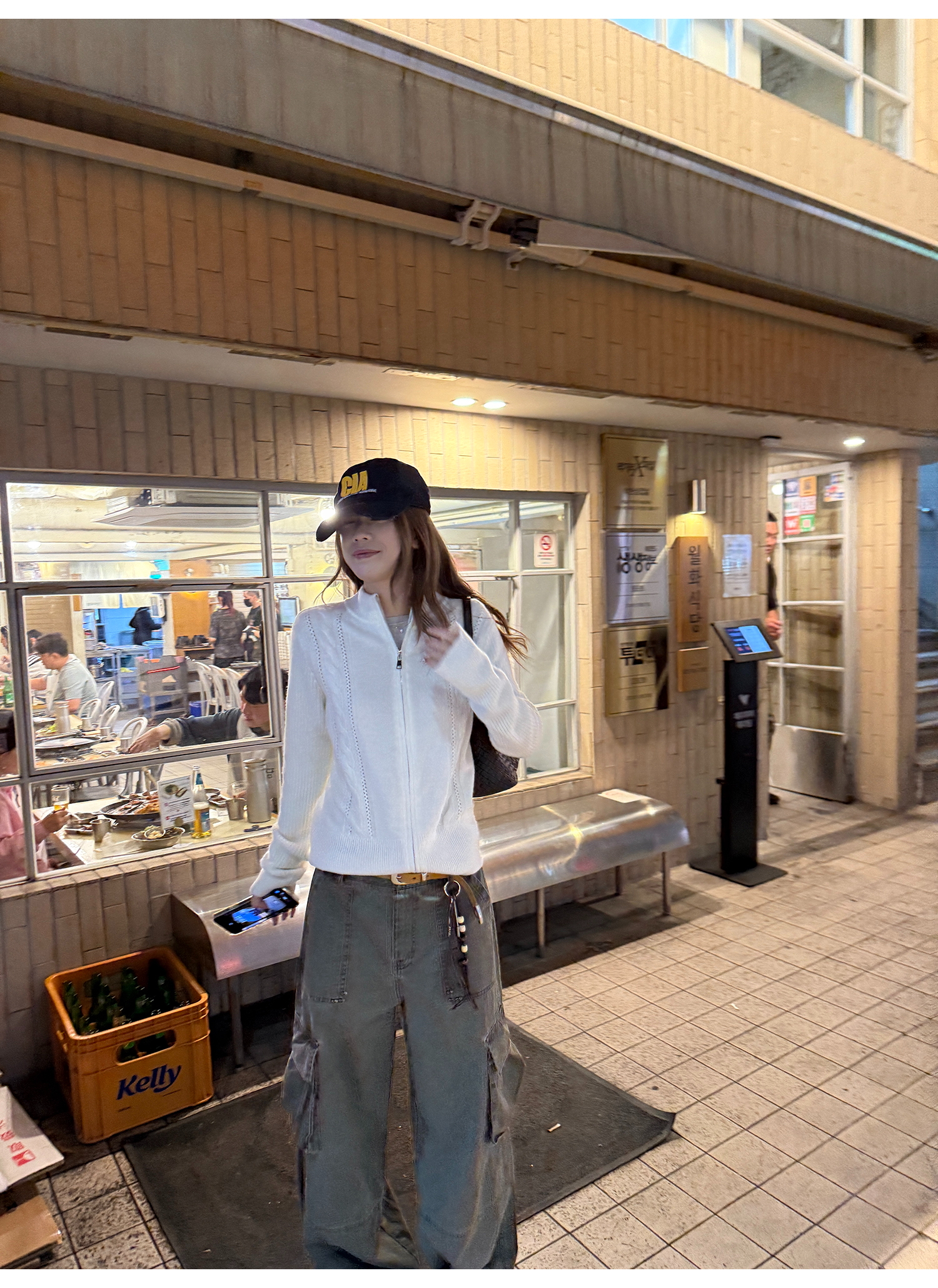 LelyMooch ウール100% ケーブルジップハイネックニット  LEM260