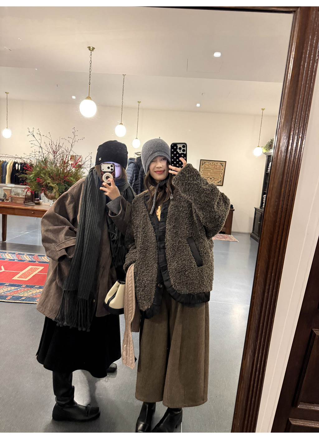 LelyMooch ブラウン系 ウール混 バルーンパンツ  LEM311