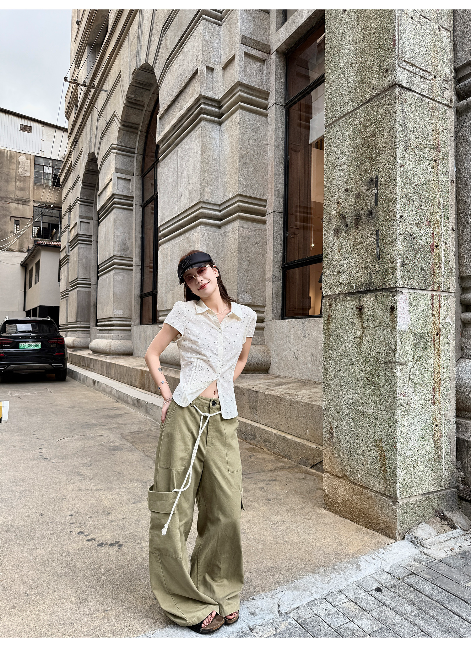 LelyMooch ドローコード付きコットンパンツ  LEM205