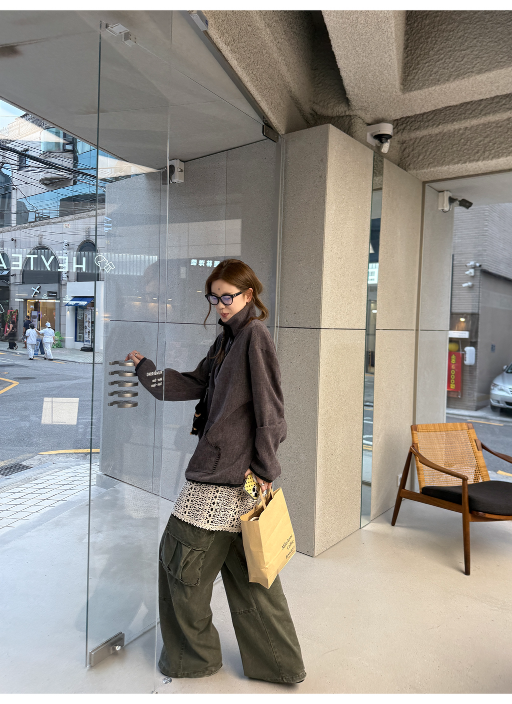 LelyMooch フェード加工ワークパンツ　LEM261