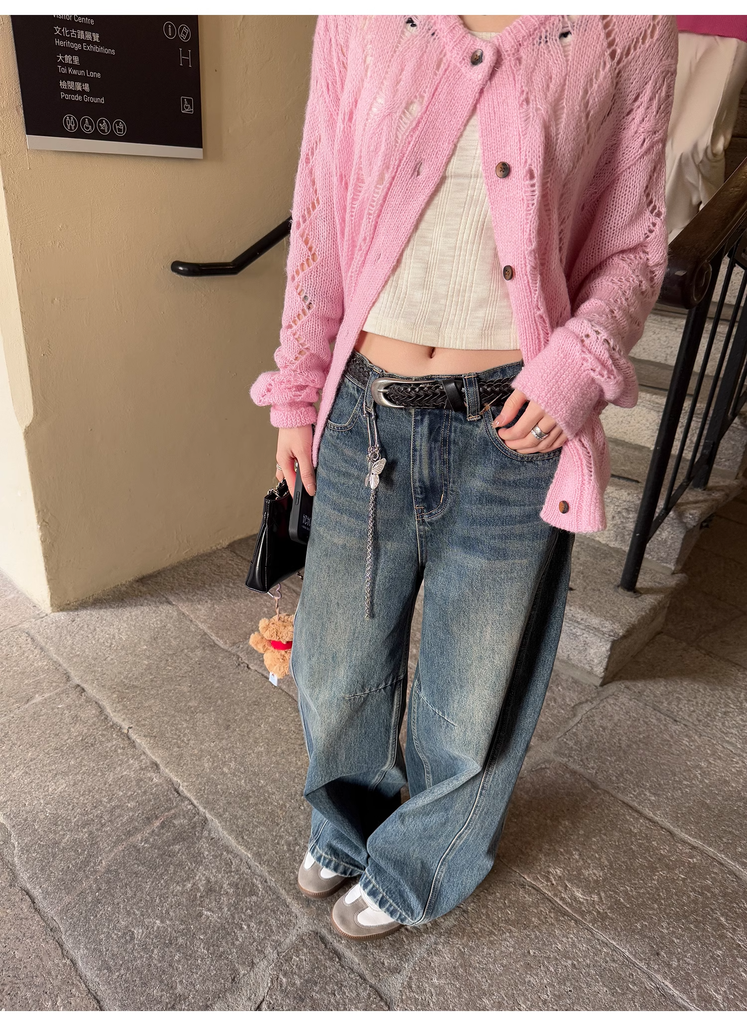 LelyMooch  ウォッシュブルーのジーンズ  LEM087